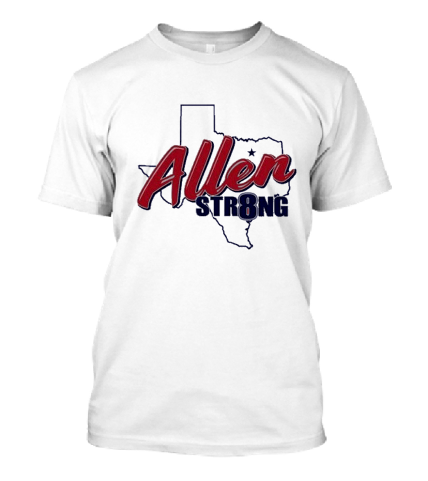 Allen STR8NG Texas Outline Red Star T-Shirt