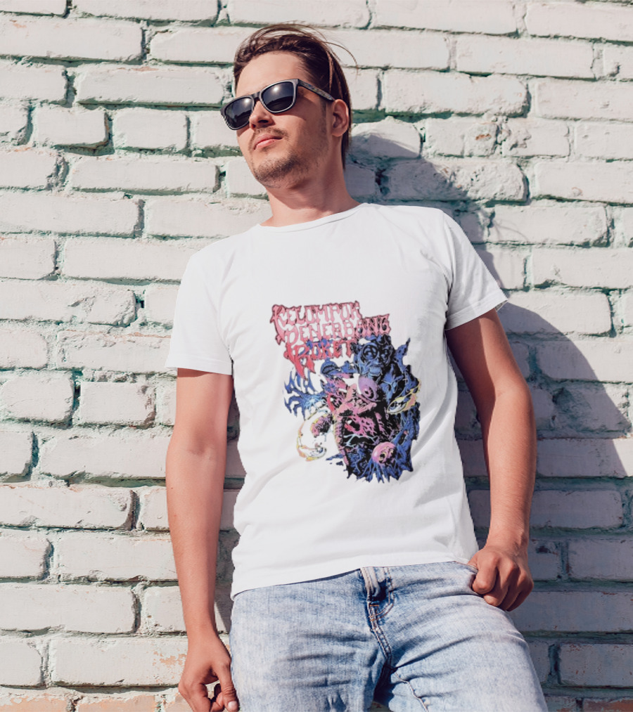 Kelompok Penerbang Roket Space Rage Psychedelic Monster T-Shirt