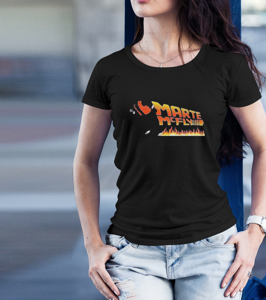 Marte McFly Fire Player Retro Flame T-Shirt