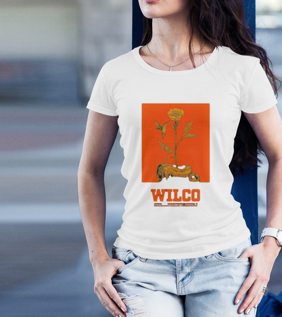 Wilco Jun 12 2024 Riverside Theatre Milwaukee WI Floral Hummingbird T-Shirt
