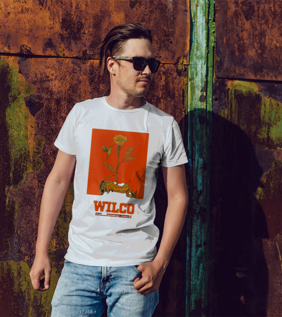 Wilco Jun 12 2024 Riverside Theatre Milwaukee WI Floral Hummingbird T-Shirt