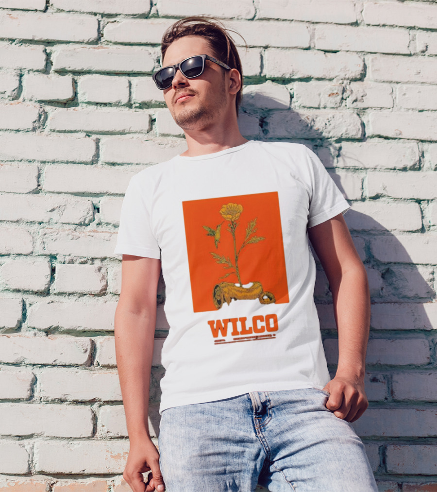 Wilco Jun 12 2024 Riverside Theatre Milwaukee WI Floral Hummingbird T-Shirt