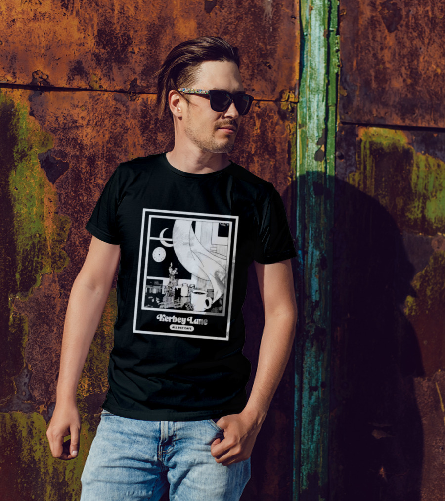 Kerbey Lane All Day Cafe Night Window Scene T-Shirt