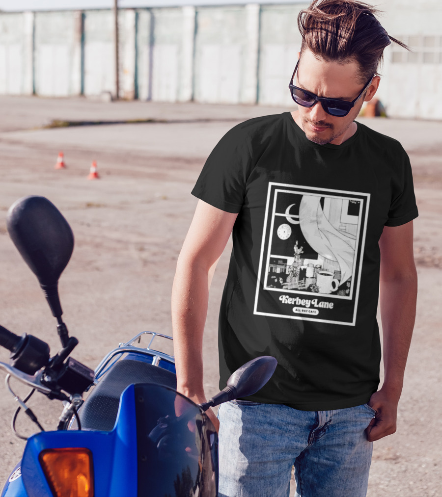 Kerbey Lane All Day Cafe Night Window Scene T-Shirt