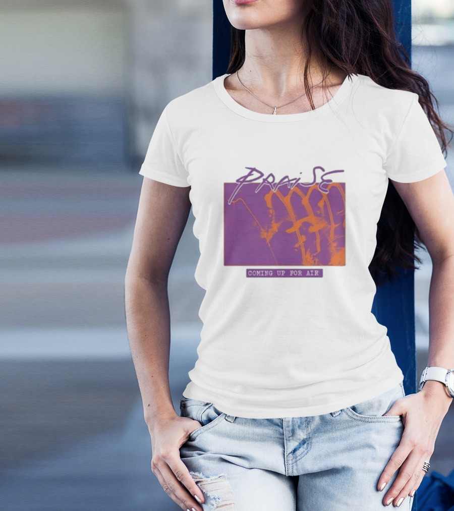 Praise Coming Up For Air Purple And Orange Abstract T-Shirt