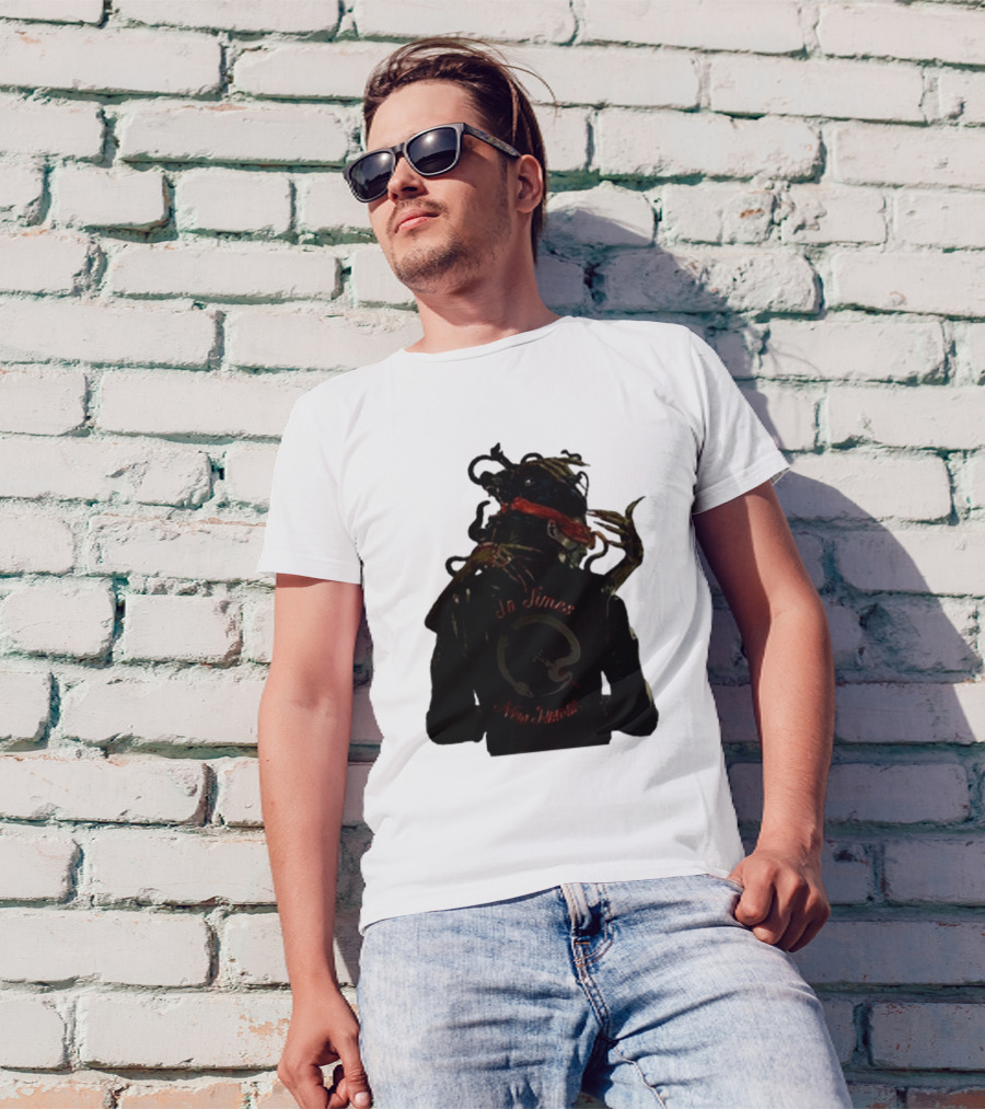 QOTSA In Times New Roman Blindfolded Figure With Entangled Hands T-Shirt