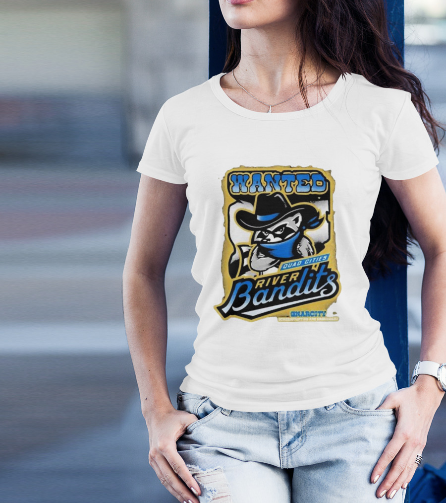 Wanted Quad Cities River Bandits Gnarcity Collectors And Knickleheads T-Shirt