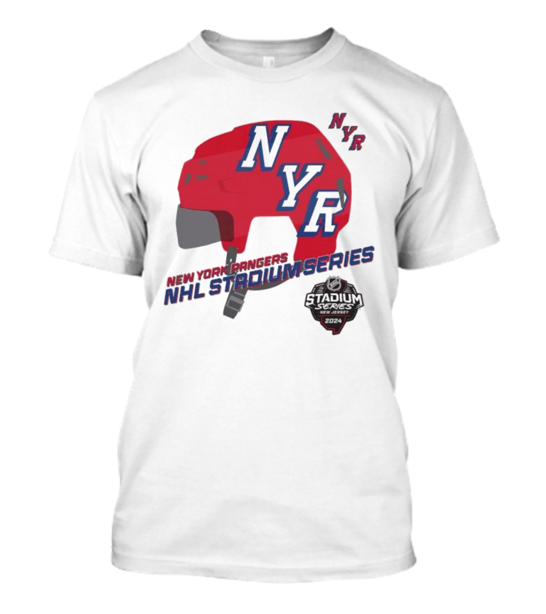 New York Rangers NYR 2024 NHL Stadium Series Helmet T-Shirt
