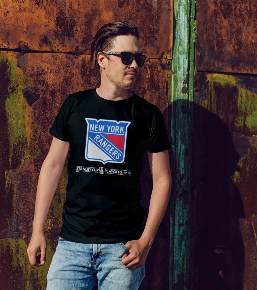 New York Rangers Stanley Cup Playoffs 2024 Hockey Team Emblem T-Shirt
