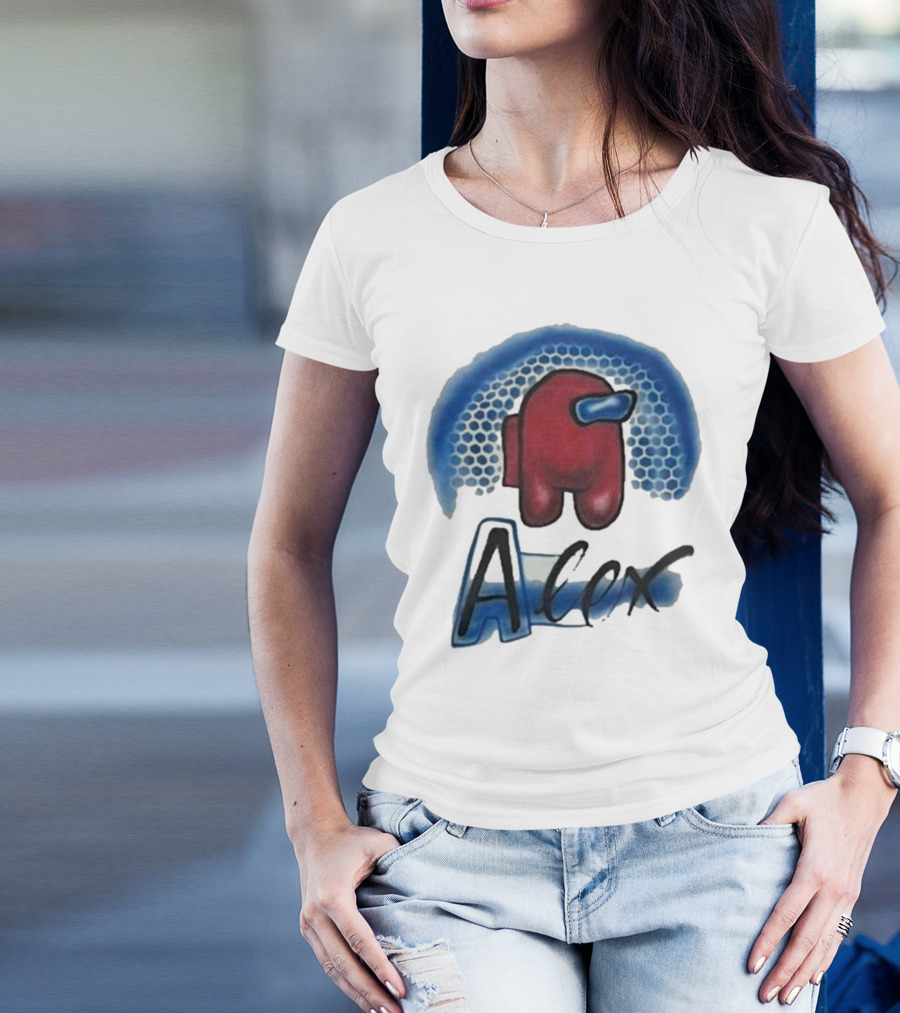 Alex Among Us Red Blue Honeycomb T-Shirt