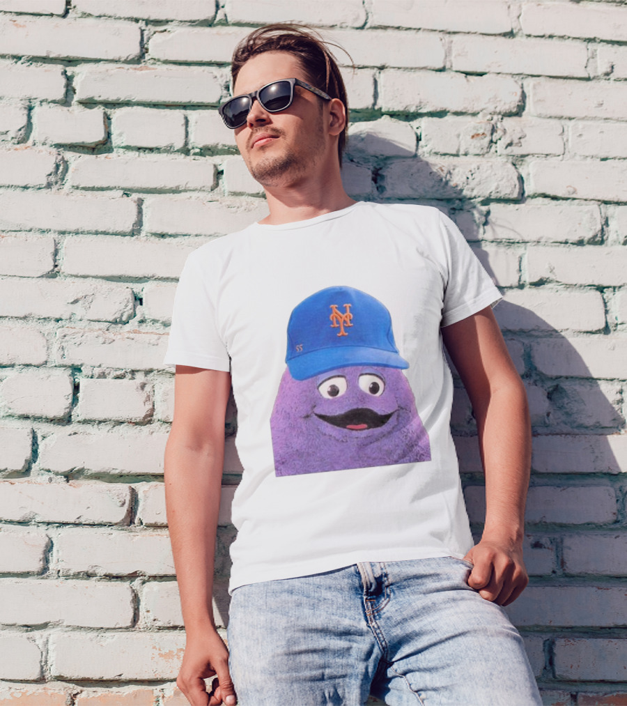 Lgm Grimace New York Mets Mascot Baseball Cap T-Shirt