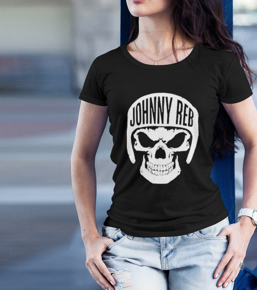Johnny Reb Skull Helmet Classic T-Shirt