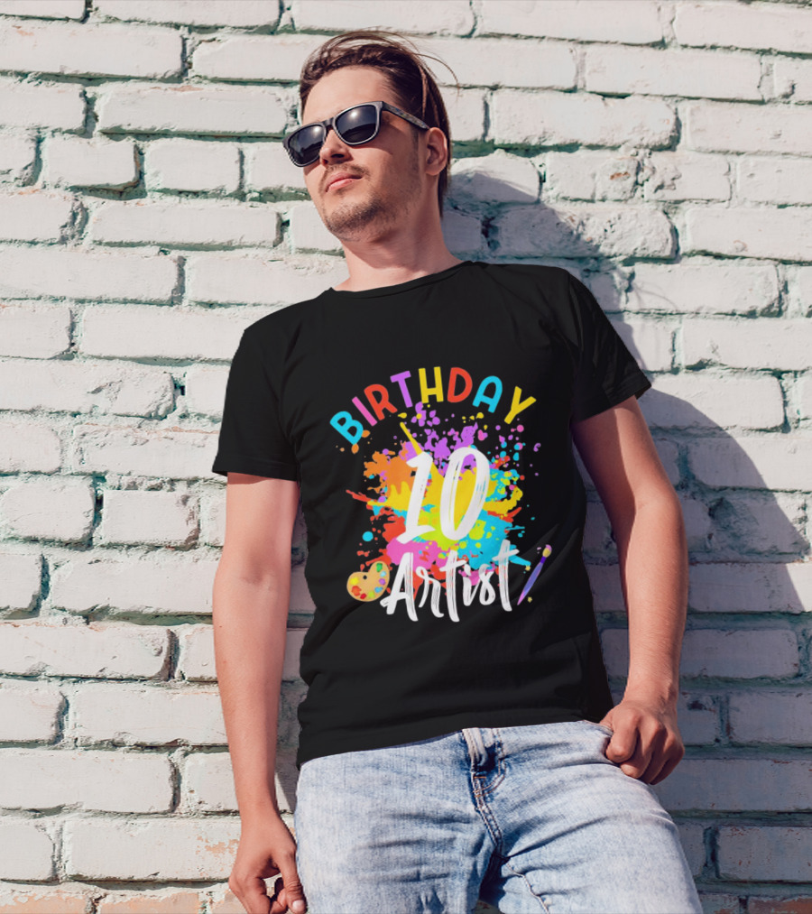 Birthday 10 Artist Painting Party T-Shirt