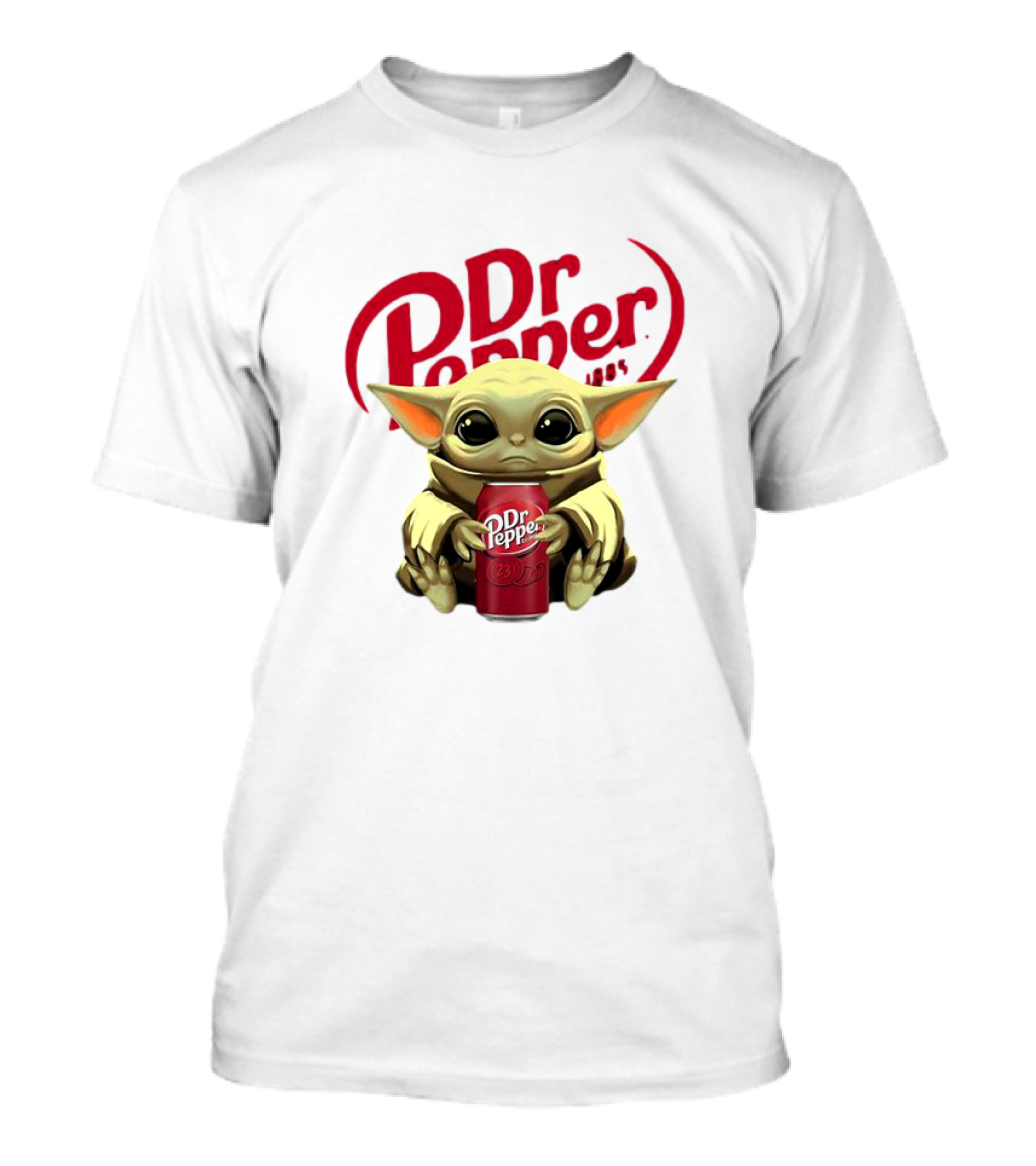 Dr Pepper Baby Yoda Holding Can Retro 1885 T-Shirt