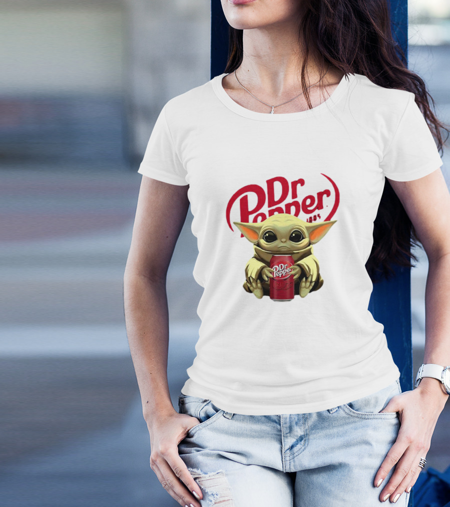 Dr Pepper Baby Yoda Holding Can Retro 1885 T-Shirt