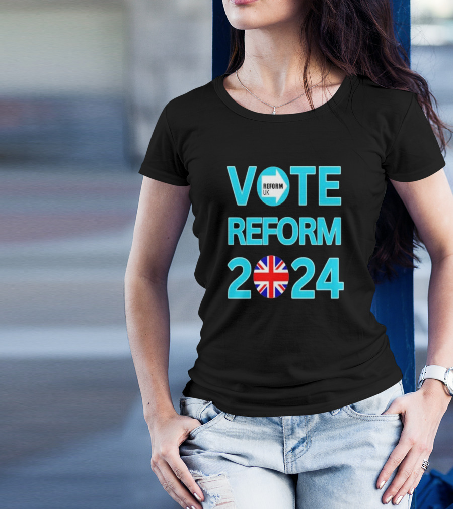 Vote Reform UK 2024 Union Jack Icon Brexit T-Shirt