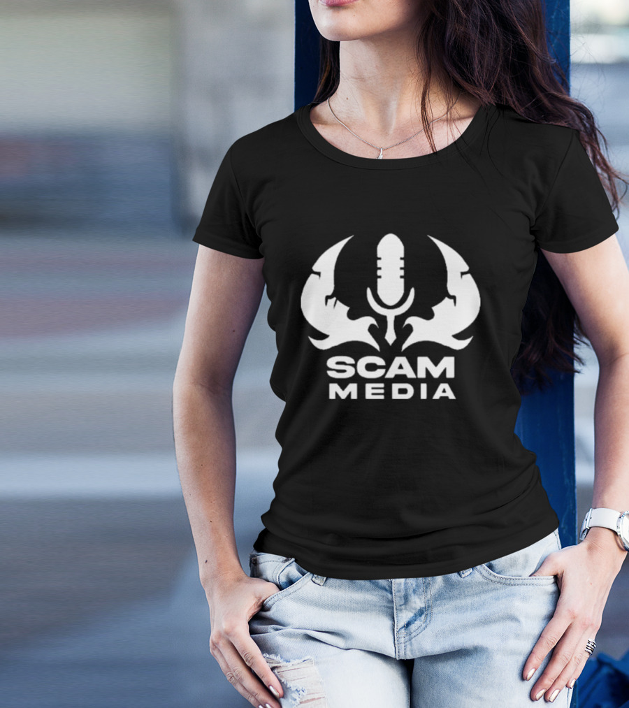Scam Media Microphone Mandalorian Mythosaur T-Shirt