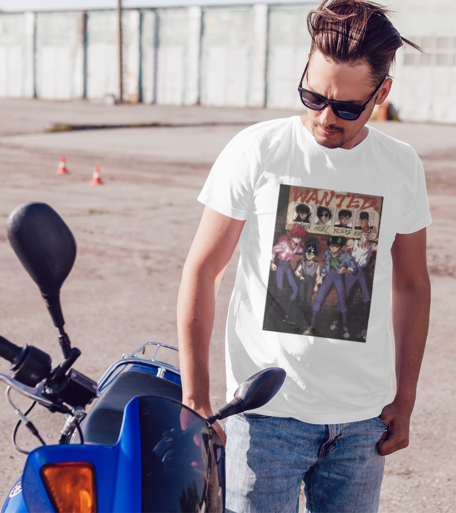 Wanted Poster Kurama Hiei Yusuke Kuwabara Characters T-Shirt