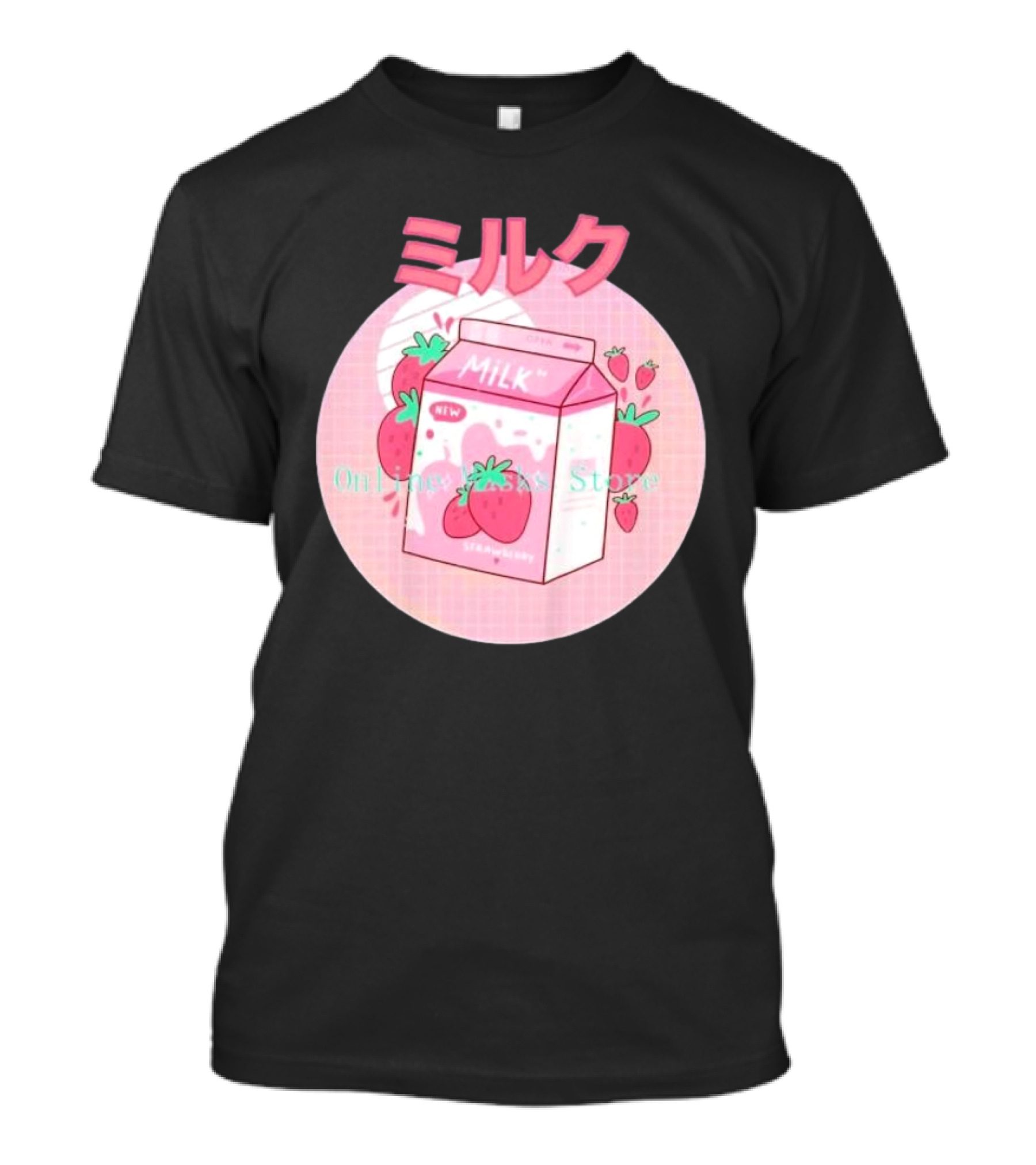 Strawberry Pink Milk Carton 90s ミルク Online Store T-Shirt