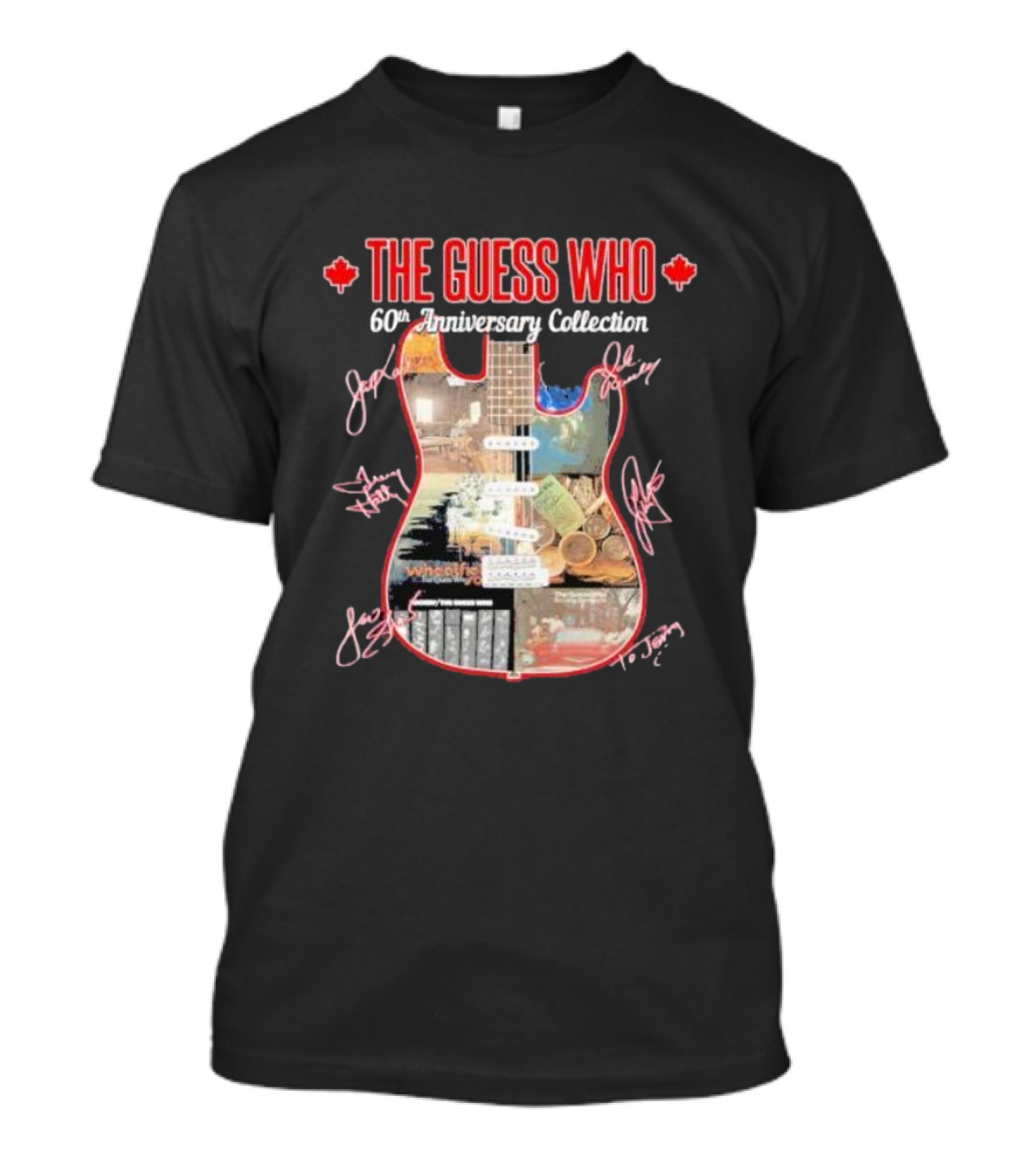 The Guess Who 60th Anniversary Collection Guitar Signatures Canada Icons T-Shirt