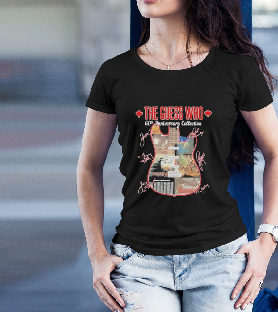 The Guess Who 60th Anniversary Collection Guitar Signatures Canada Icons T-Shirt