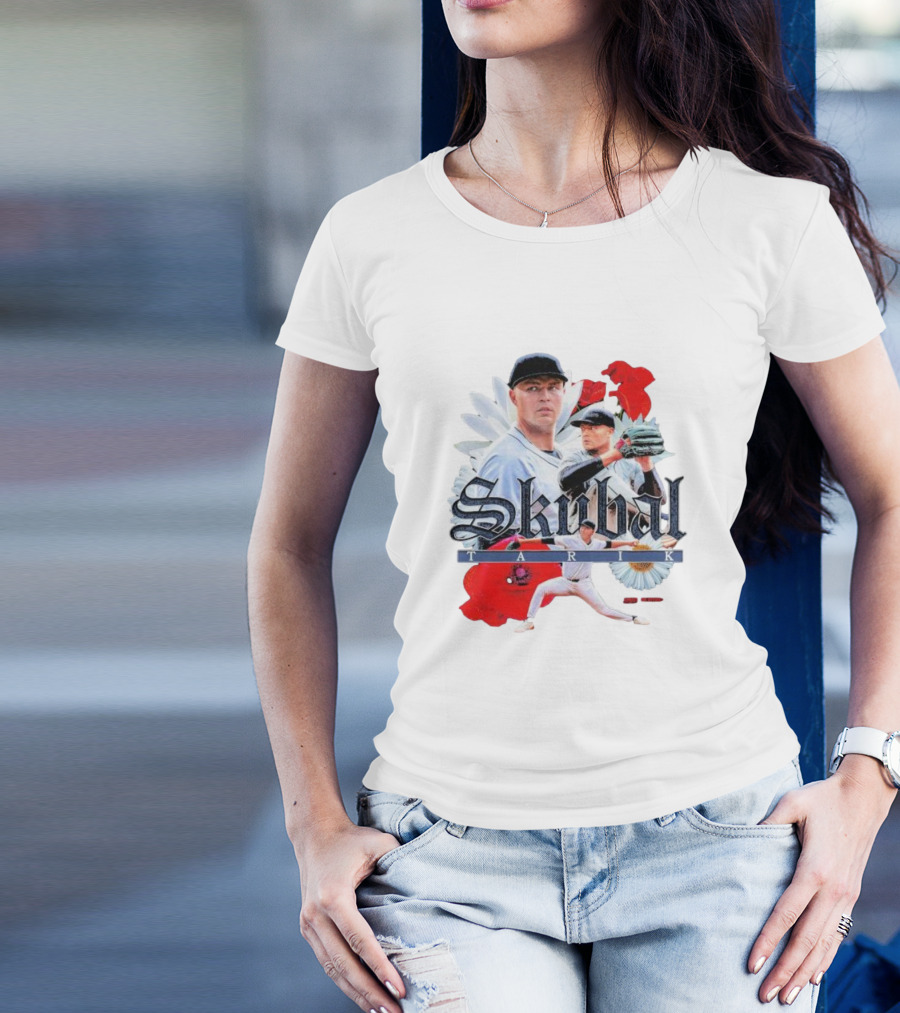 Skubal Tarik Baseball Player Floral Collage T-Shirt