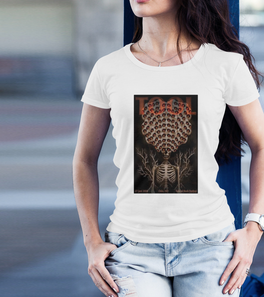 Tool June 27 2024 Tons Of Rock Festival Skeleton Art Oslo NO T-Shirt