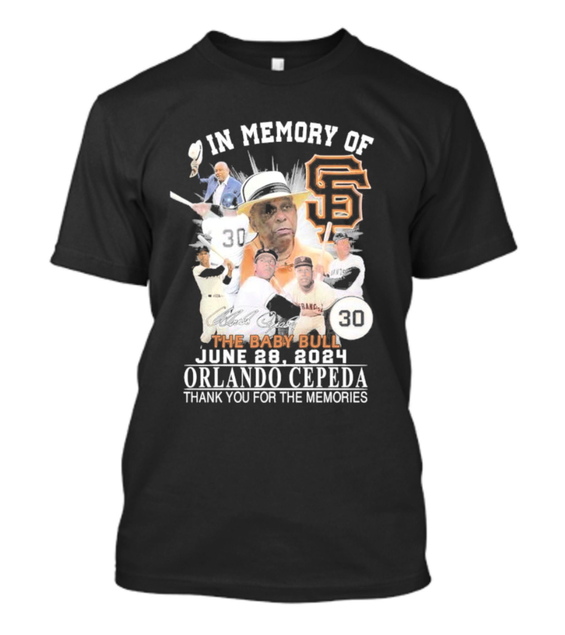In Memory Of The Baby Bull Orlando Cepeda June 28 2024 Thank You For The Memories T-Shirt