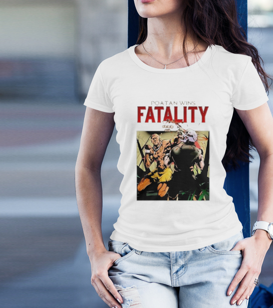 Poatan Wins Fatality Comic Style Fight Scene T-Shirt