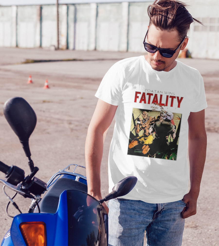 Poatan Wins Fatality Comic Style Fight Scene T-Shirt