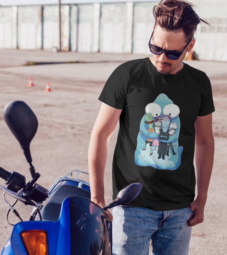 Pupa Hug With Solar Opposites Characters T-Shirt