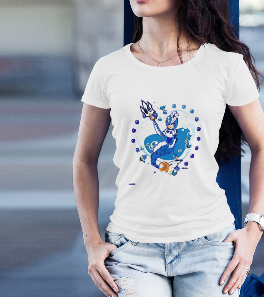 Splash Woman Mega Man Aqua Heart Capcom T-Shirt