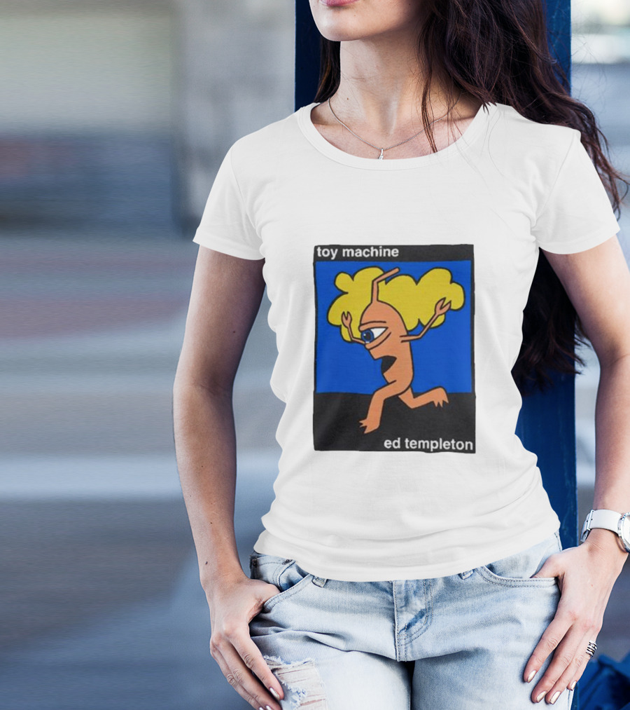 Toy Machine Ed Templeton Cartoon Character With Yellow Hair And One Eye T-Shirt