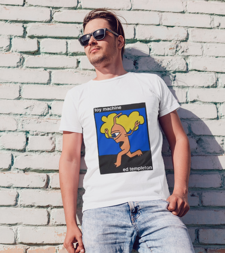 Toy Machine Ed Templeton Cartoon Character With Yellow Hair And One Eye T-Shirt