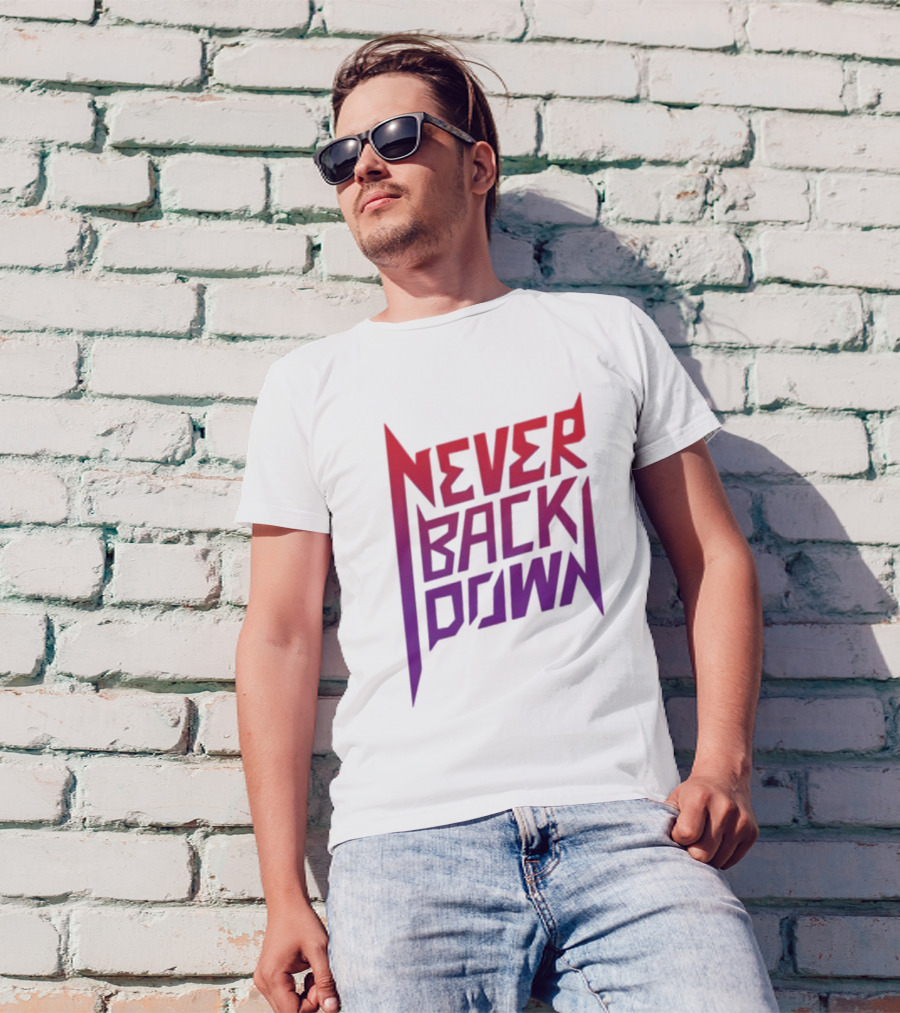 Nick Eh 30 Never Back Down Retro Gradient T-Shirt