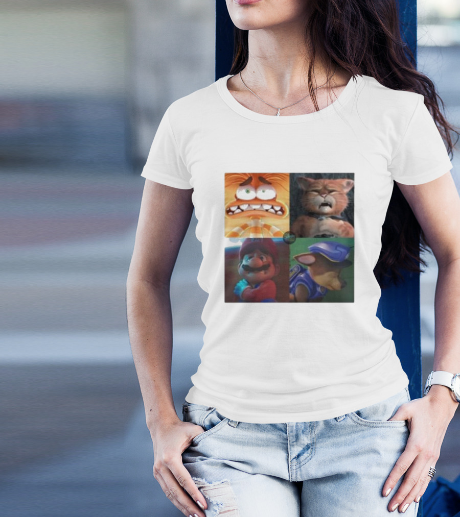 Panic Attack Anxiety Inside Out Puss In Boots Mario Paw Patrol Quartet T-Shirt