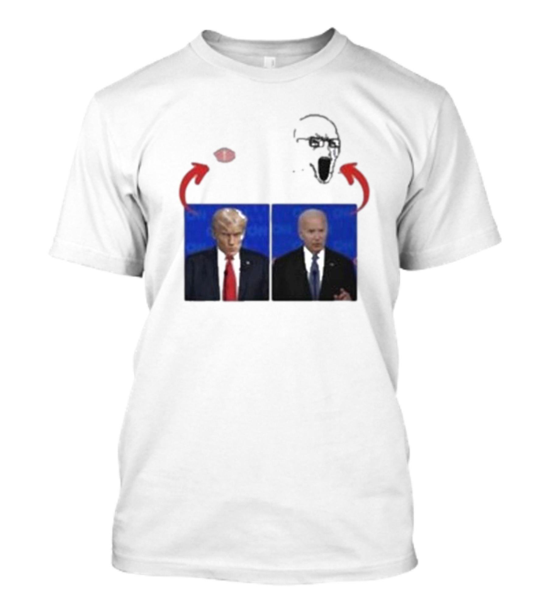 Trump Biden Meme Chad Wojak Edition T-Shirt