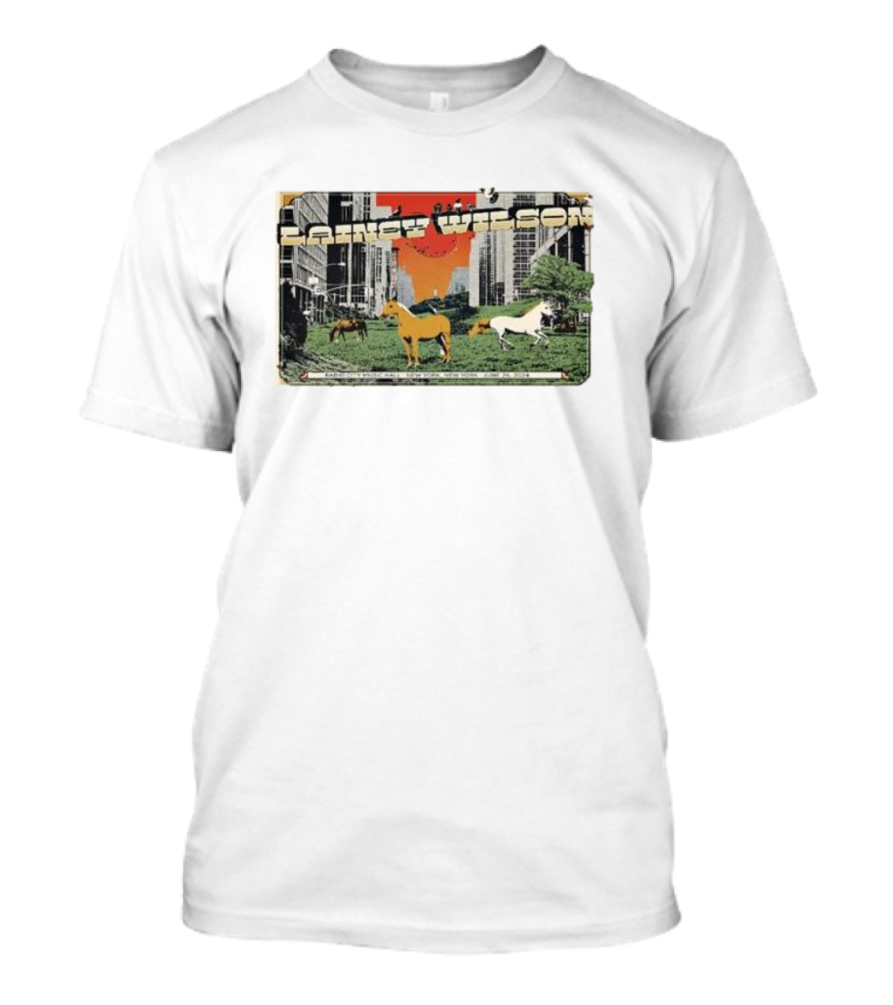 Lainey Wilson June 26 2024 Radio City Music Hall New York NY Cityscape Horses T-Shirt
