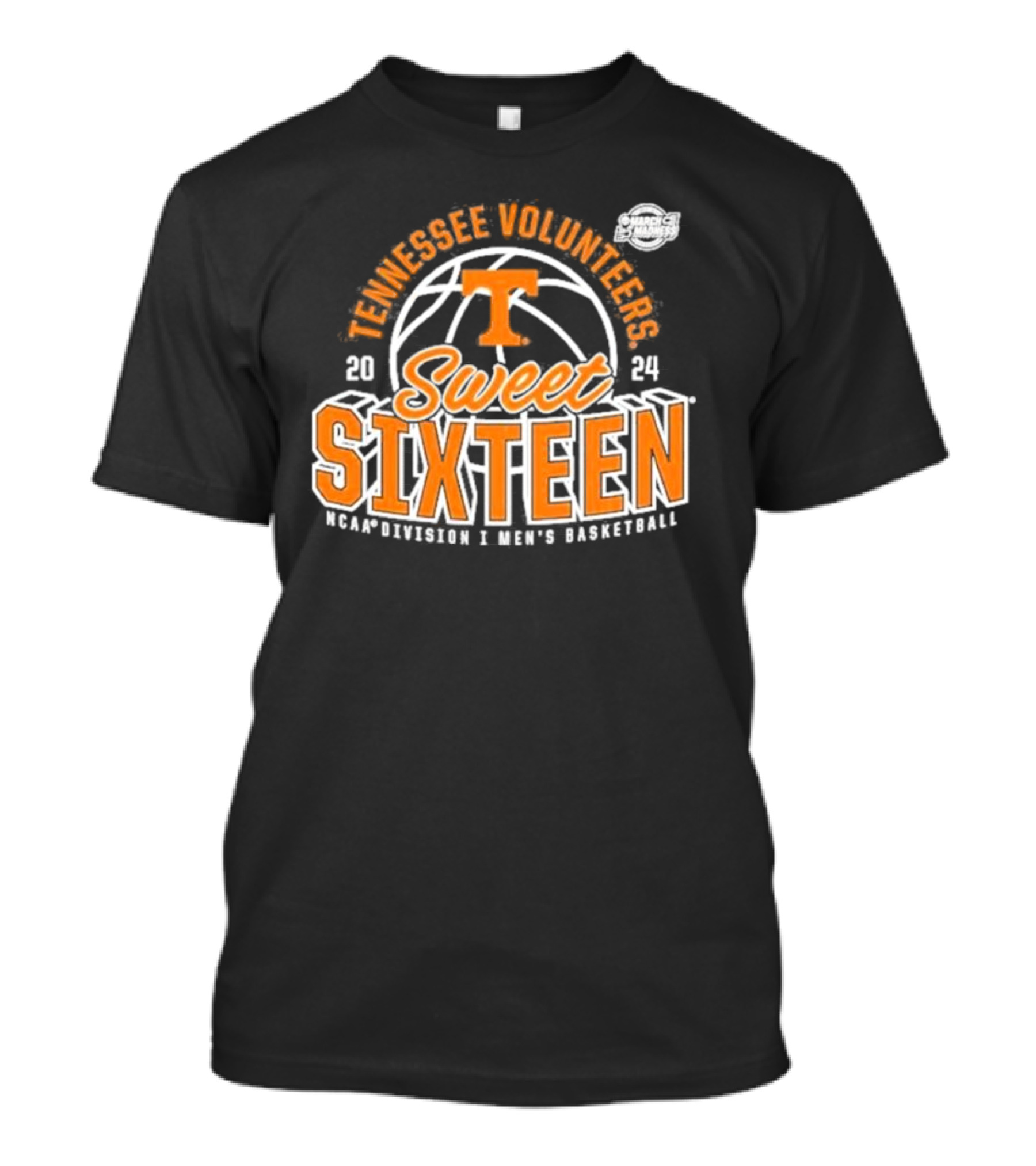 Tennessee Volunteers 2024 Sweet Sixteen NCAA Division I Men's Basketball Tournament T-Shirt