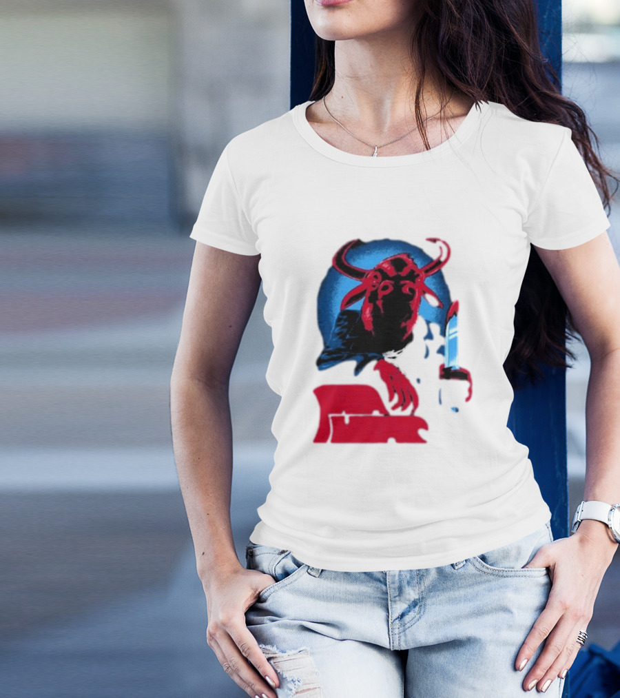 Papa Meat Cyber Bully Cow With Knife Dark Humor T-Shirt
