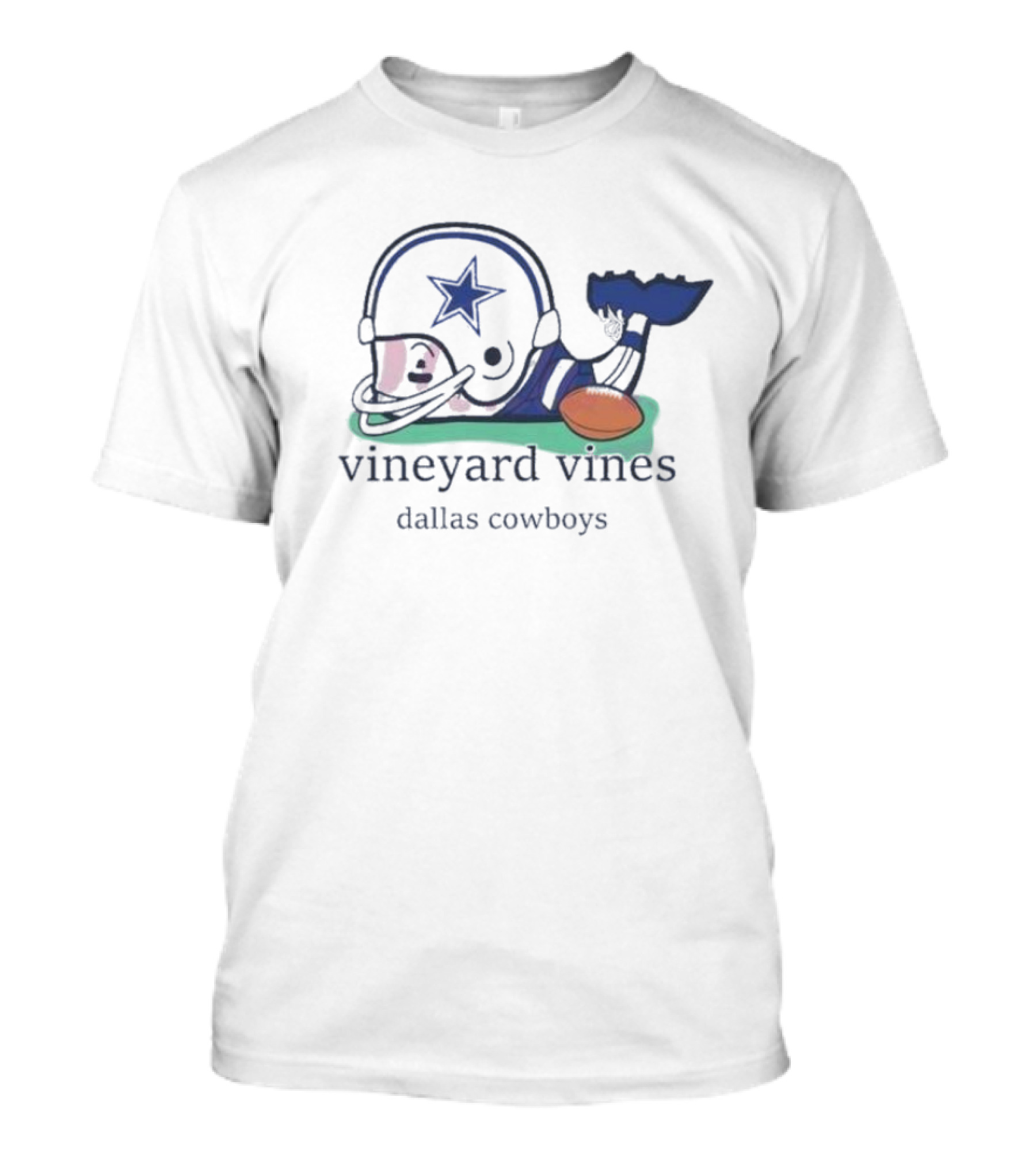 Vineyard Vines Dallas Cowboys Football Helmet And Whale T-Shirt