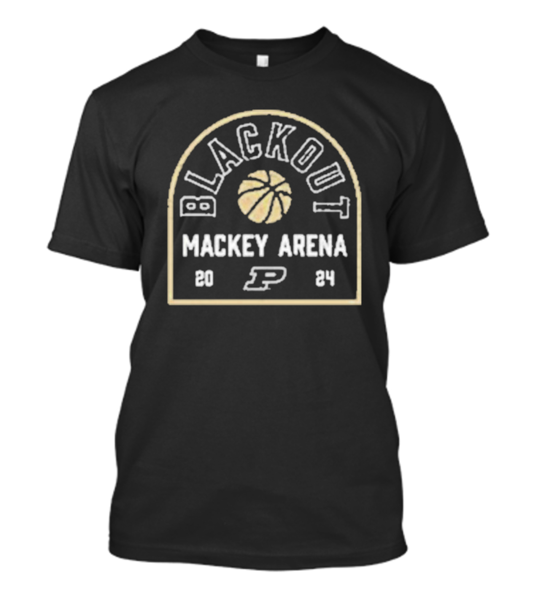 Purdue University Basketball Blackout Mackey Arena 2024 Crewneck T-Shirt