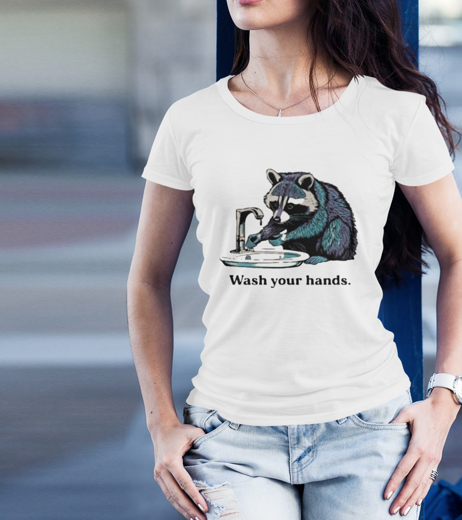 Raccoon Wash Your Hands T-Shirt