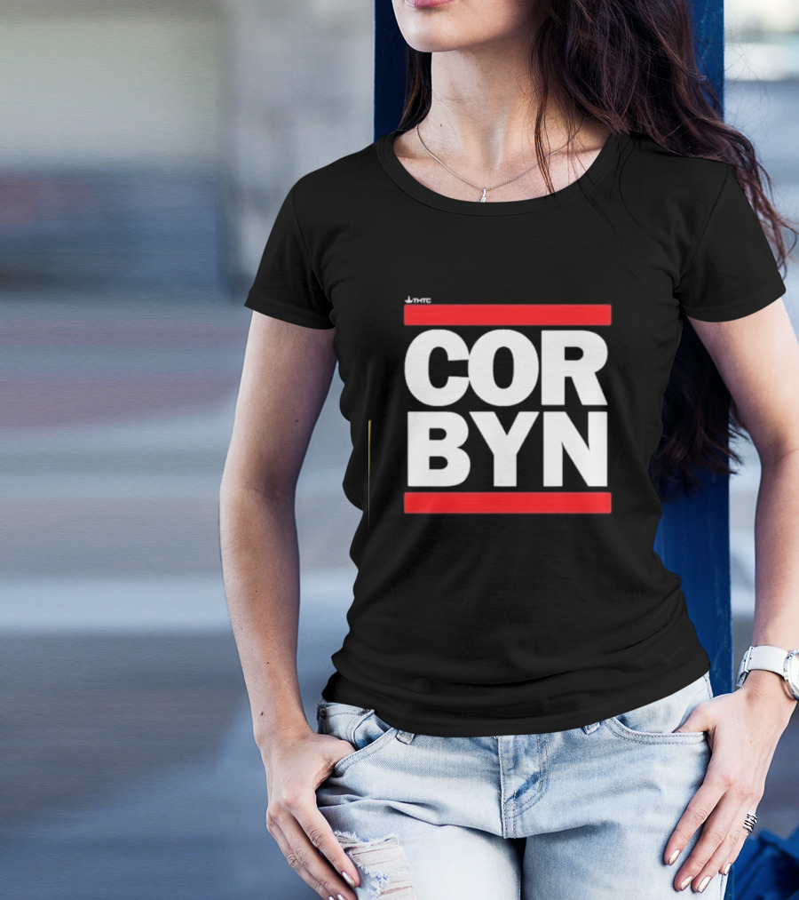 Thtc Corbyn Bold Red Framed Text T-Shirt