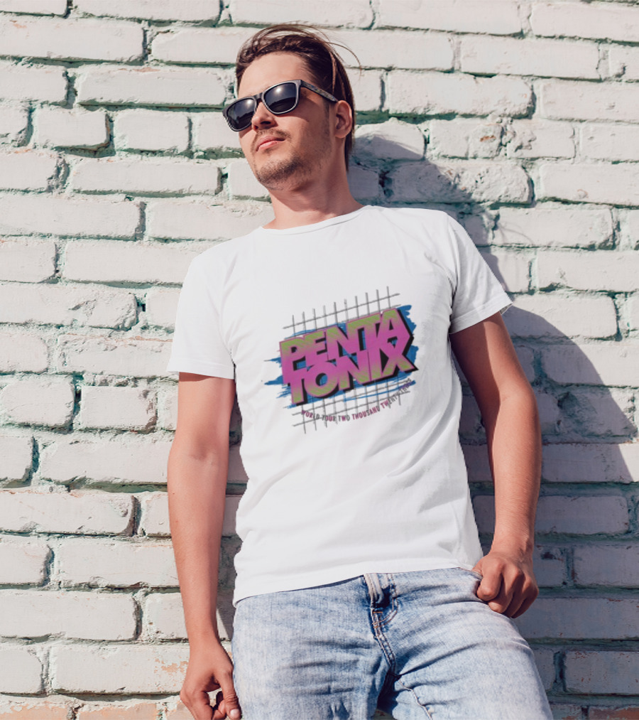 Pentatonix PTX Logo With Grid And Vibrant Colors T-Shirt