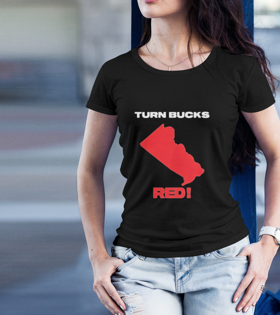 Turn Bucks County Red Map T-Shirt