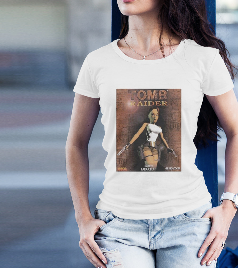 Tomb Raider Featuring Lara Croft Game Cover Eidos Core T-Shirt