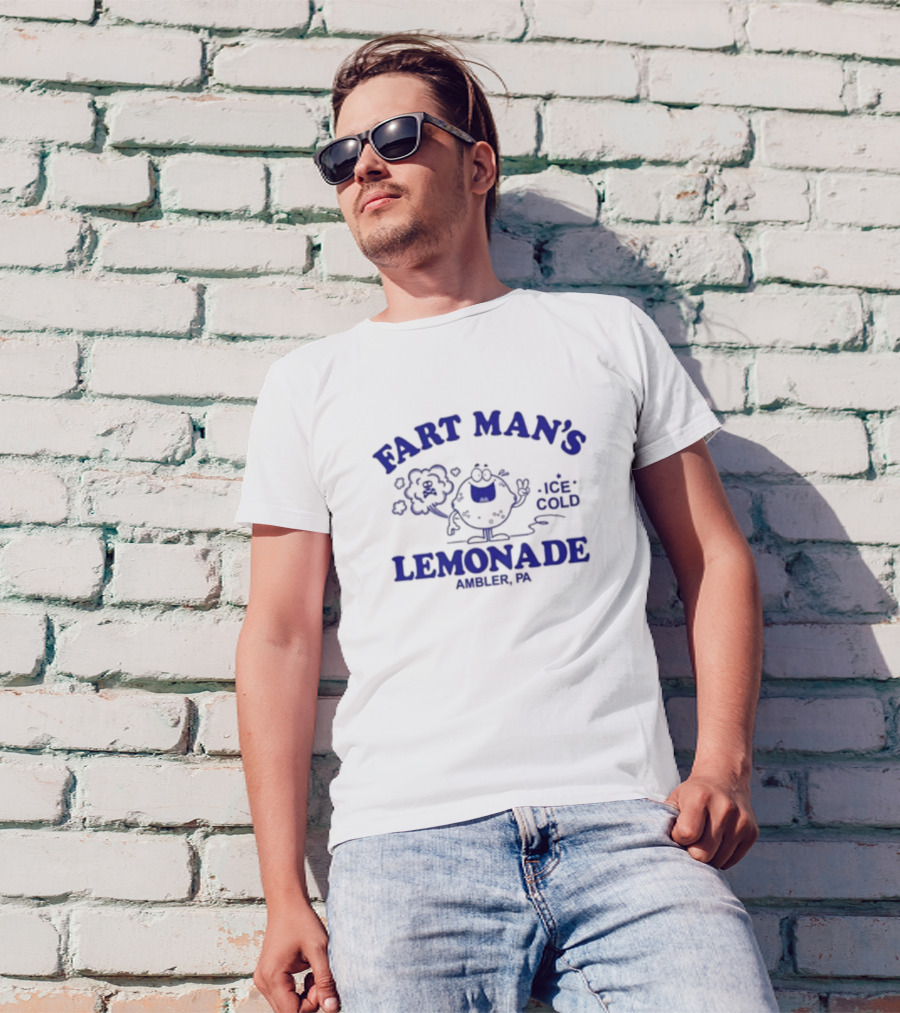 Fart Man's Ice Cold Lemonade Ambler PA Funny Character T-Shirt
