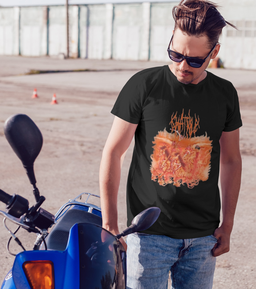 Chat Pile Fiery Orange Gothic Inferno T-Shirt