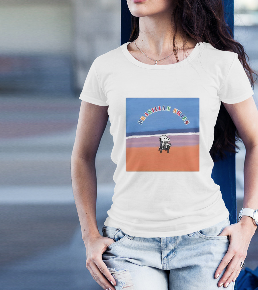 Brasilian Skies Snoopy Beach Scene T-Shirt